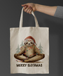 Świąteczna torba bawełniana na zakupy lub prezent - Merry Slothmas (2)