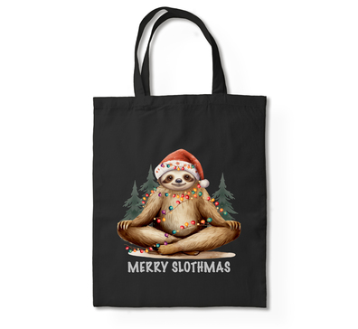 Świąteczna torba bawełniana na zakupy lub prezent - Merry Slothmas