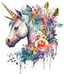 Naprasowanka  - Jednorożec unicorn -  druk DTF na bluzę, koszulkę, ubrania, odzież  (1)